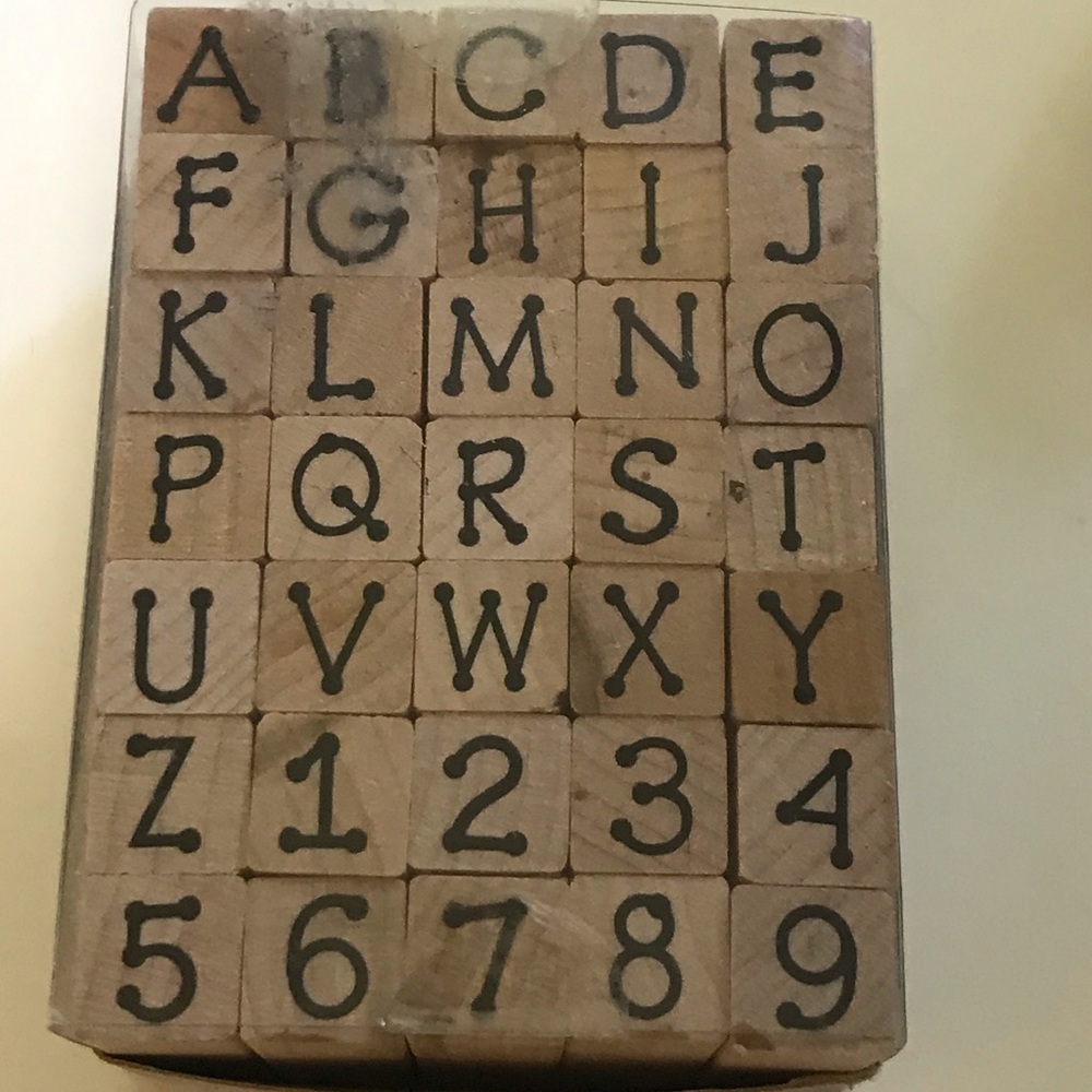 Dot Alphabet 35 indexed wood mounts